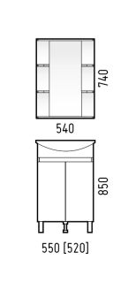 Тумба под раковину Corozo Джуно SD-00001546 55см NEW белый